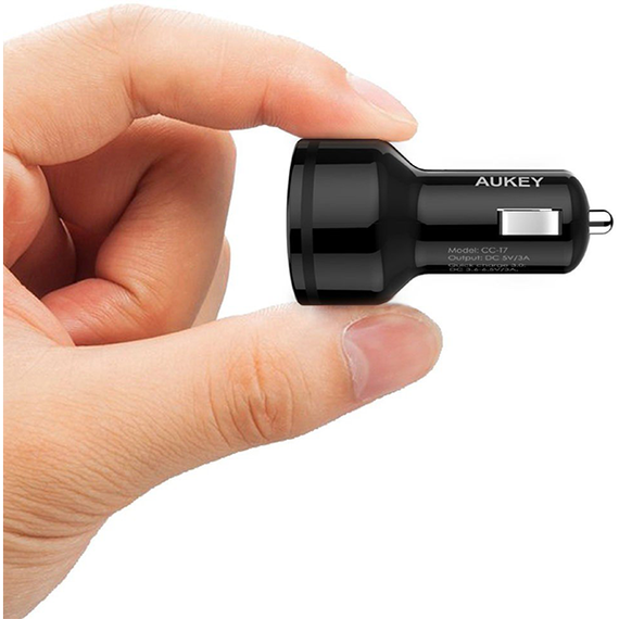 Автомобильное зарядное устройство Aukey CC-T7 Dual Port Car Charger (Black)