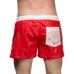 Мужские шорты красные с белым карманом сзади Sesmik STORM COLORS RED