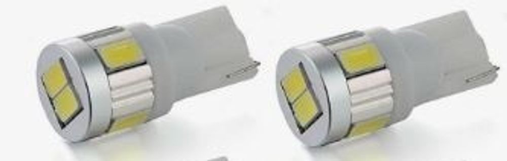 Светодиод 12V T10  6SMD 3570 WHITE CSP 5.5W 6000K (биполярные) (2шт) SUPER VISION Парус SP-04T10