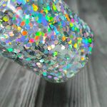 Блестки Глиттеры 2,5 мм. - Серебро голографик универсальные для творчества, рукоделия, для смолы, дизайна ногтей,  декор...