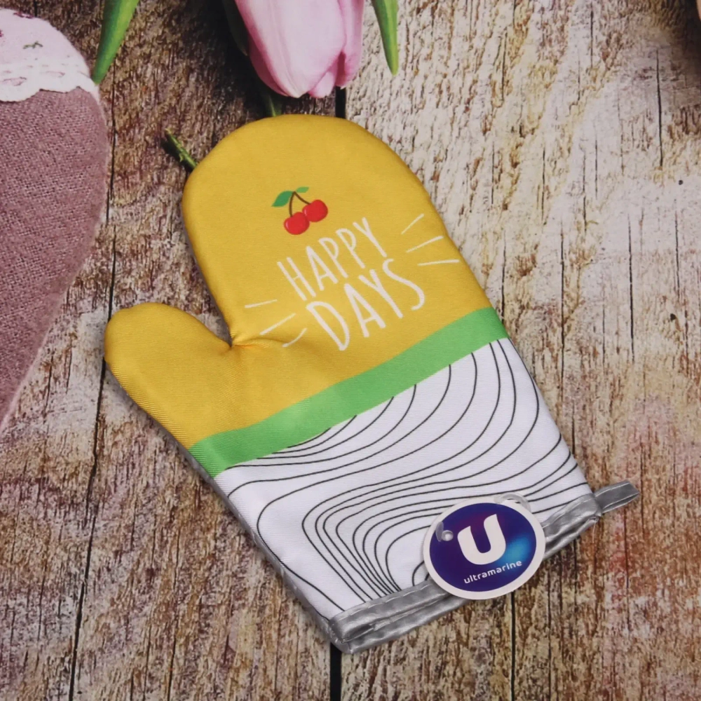 Прихватка-варежка 25*17см «Happy days» вишня