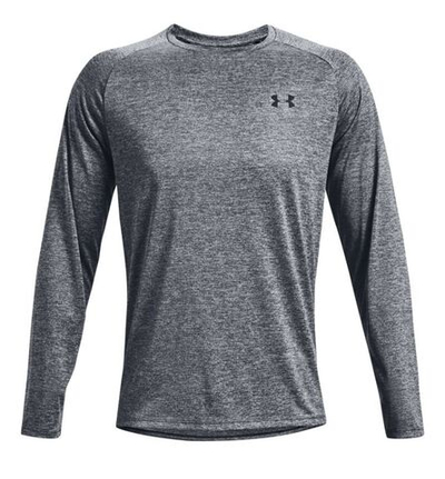Мужская теннисная футболка теннисная Under Armour Men's UA Tech Long Sleeve - pitch gray/black