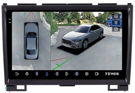 Магнитола Great Wall Hover H3, H5 (круглые воздуховоды) - Teyes CC3-2K-360 на Android 10, 2K QLED, 6Гб+128Гб, CarPlay, 4G SIM-слот, 4 камеры в комплекте