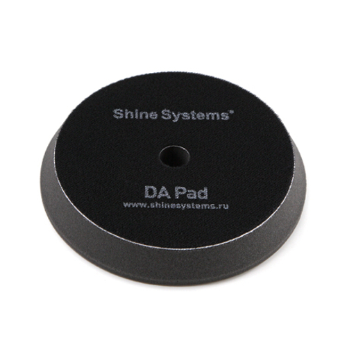 Shine Systems DA Foam Pad Black - полировальный круг ультрамягкий черный, 155 мм