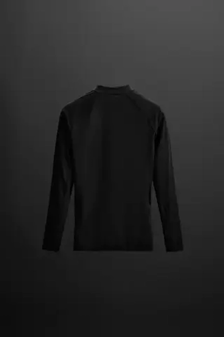 ZARA ФУТБОЛКА ДЛЯ СЕРФИНГА UPF40+ С ДЛИННЫМИ РУКАВАМИ, ЧЕРНЫЙ