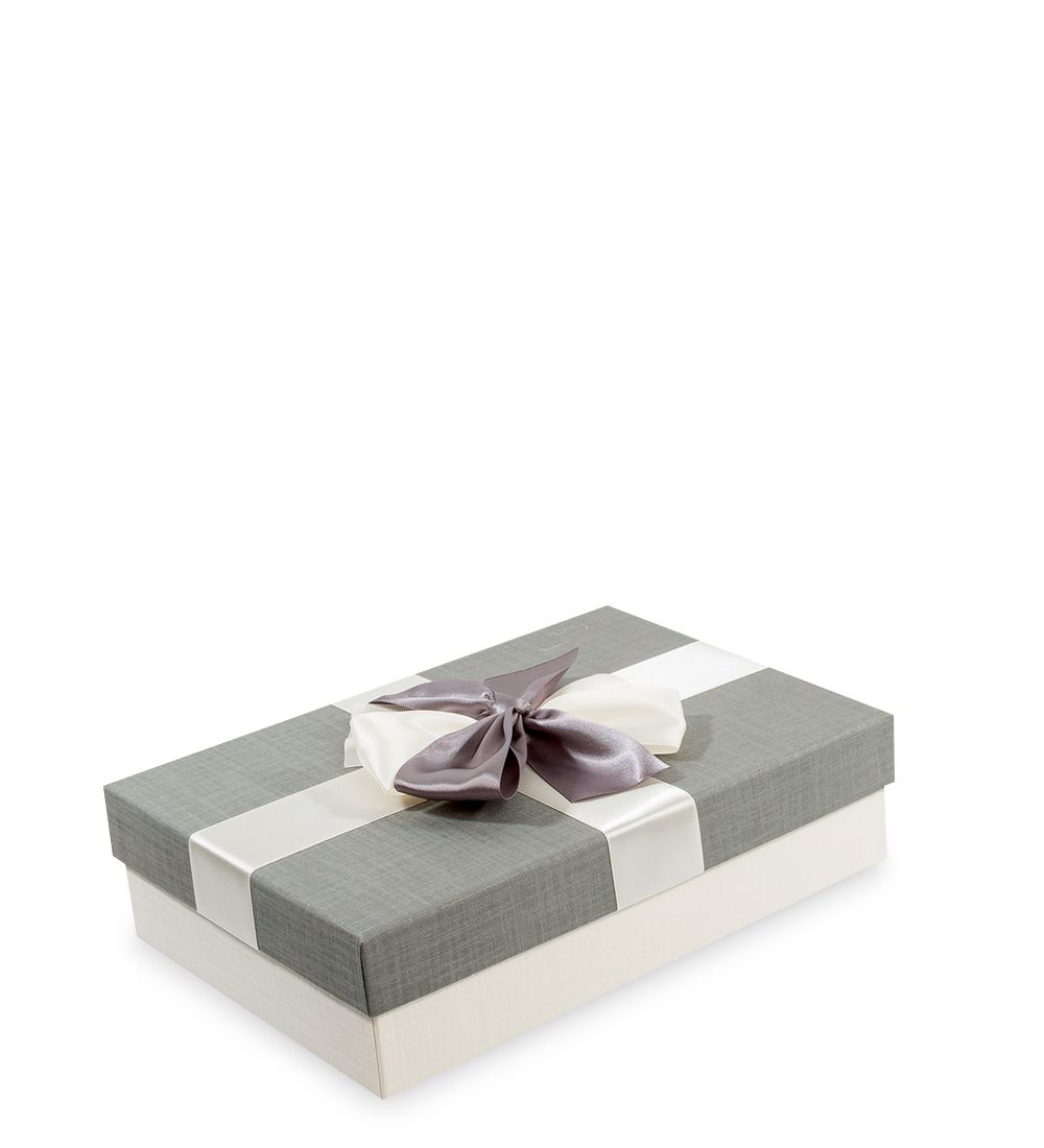 WF-12/1-B Коробка «Прямоугольник» цв.бел./сер.