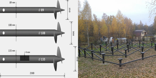 Свая 108 + оголовок 2,5 м