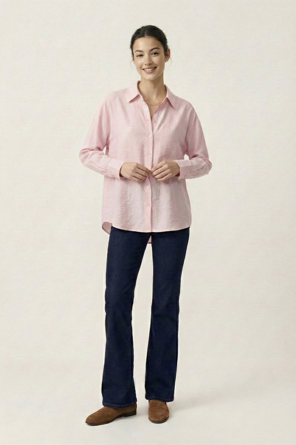 Рубашка оверсайз из вискозы