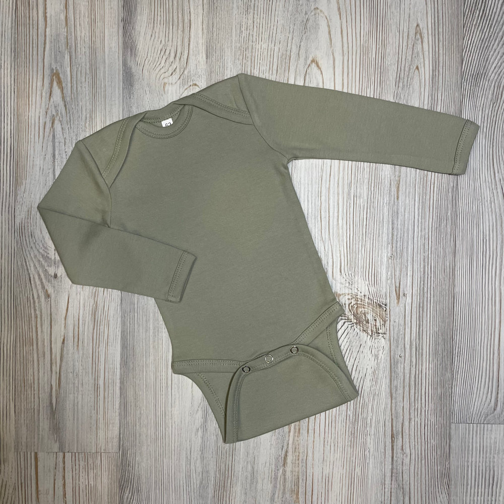 Боди длинный рукав Шалфей