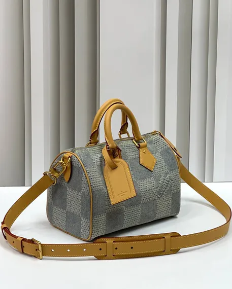 Сумка Louis Vuitton Speedy с плечевым ремнём синий