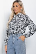 Блуза Ален (черно-белая) Б11391 LT Collection