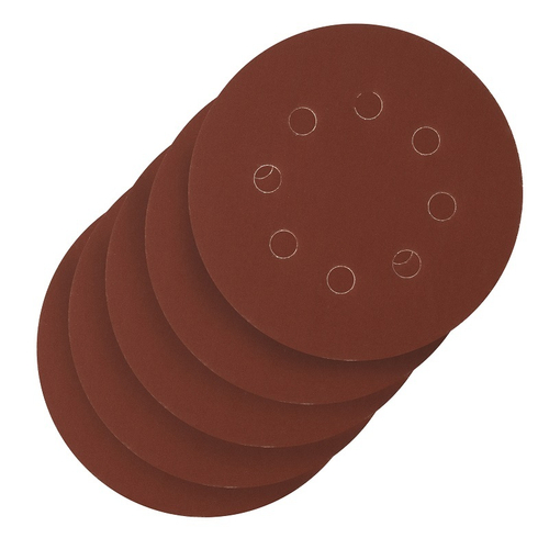 738167 Круг абразивный P 600, на ворсовой подложке под "липучку" 125 мм, перфорированный, 5 шт.  Сибртех