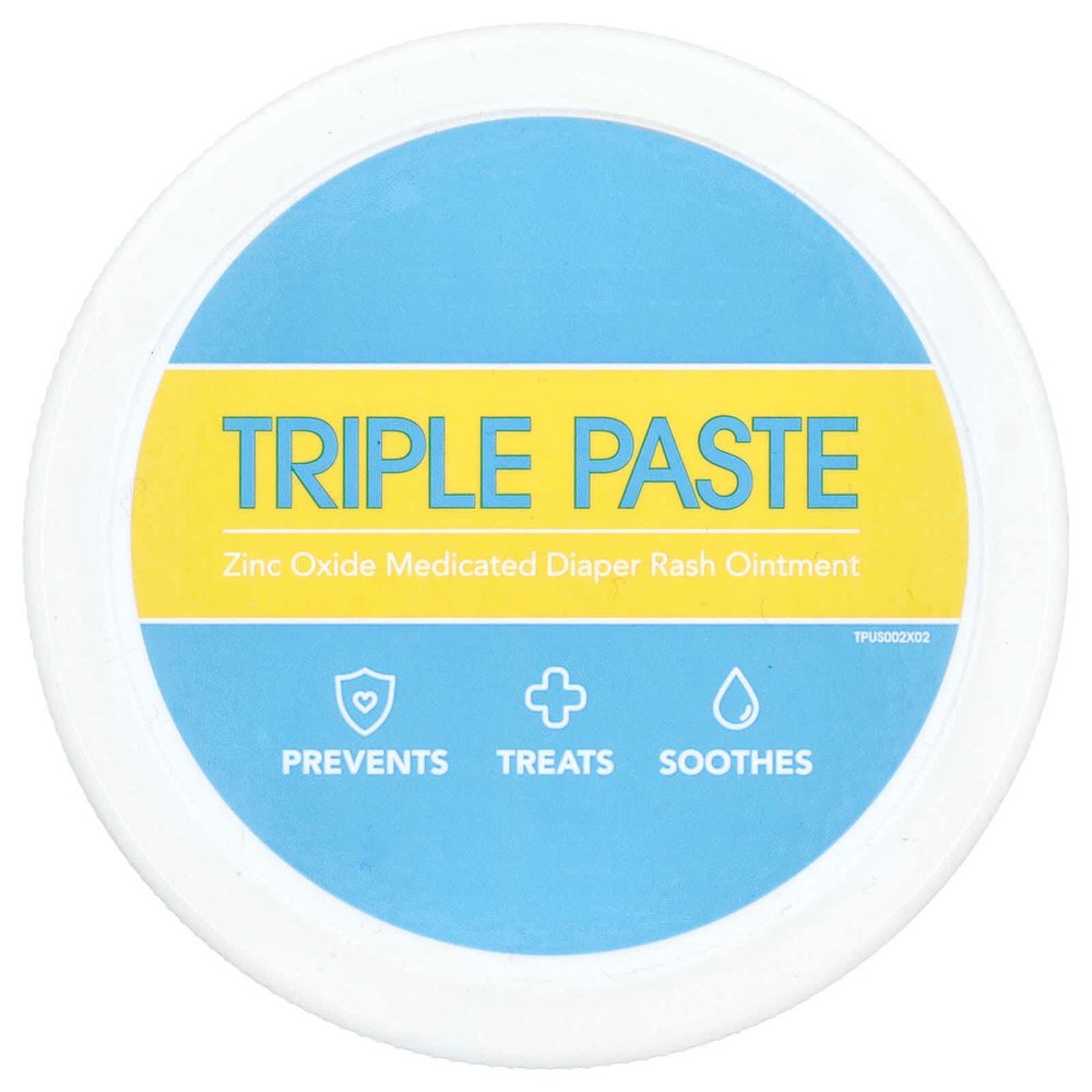 Triple Paste, мазь от опрелостей с оксидом цинка, без отдушек, 227 г (8 унций)