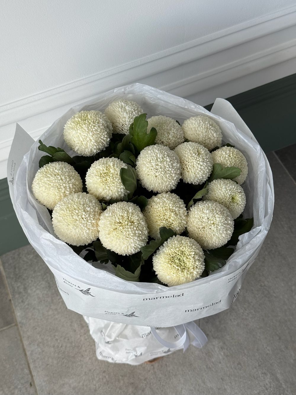 Букет моно из хризантемы 15 шт