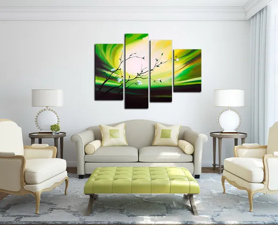 Модульная картина "Цветущая веточка"