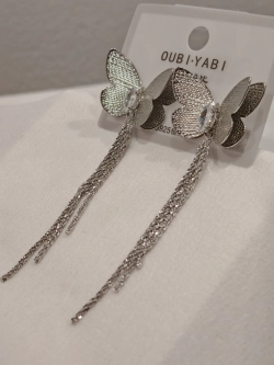 Серьги Oubi Yabi «Бабочка» Silver