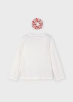 лонгслив с резинкой для волос