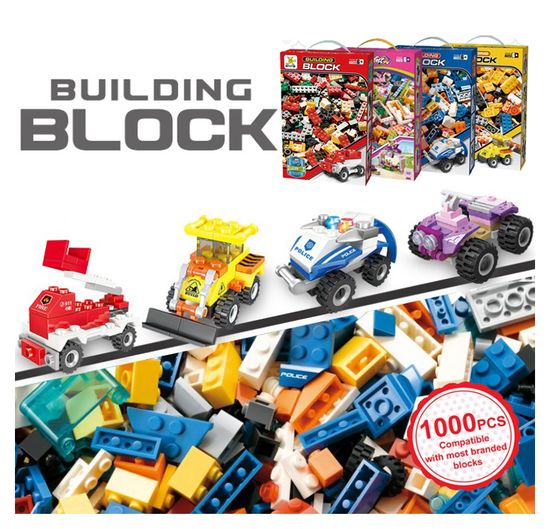 Конструктор Building Block 1000 деталей 4вида