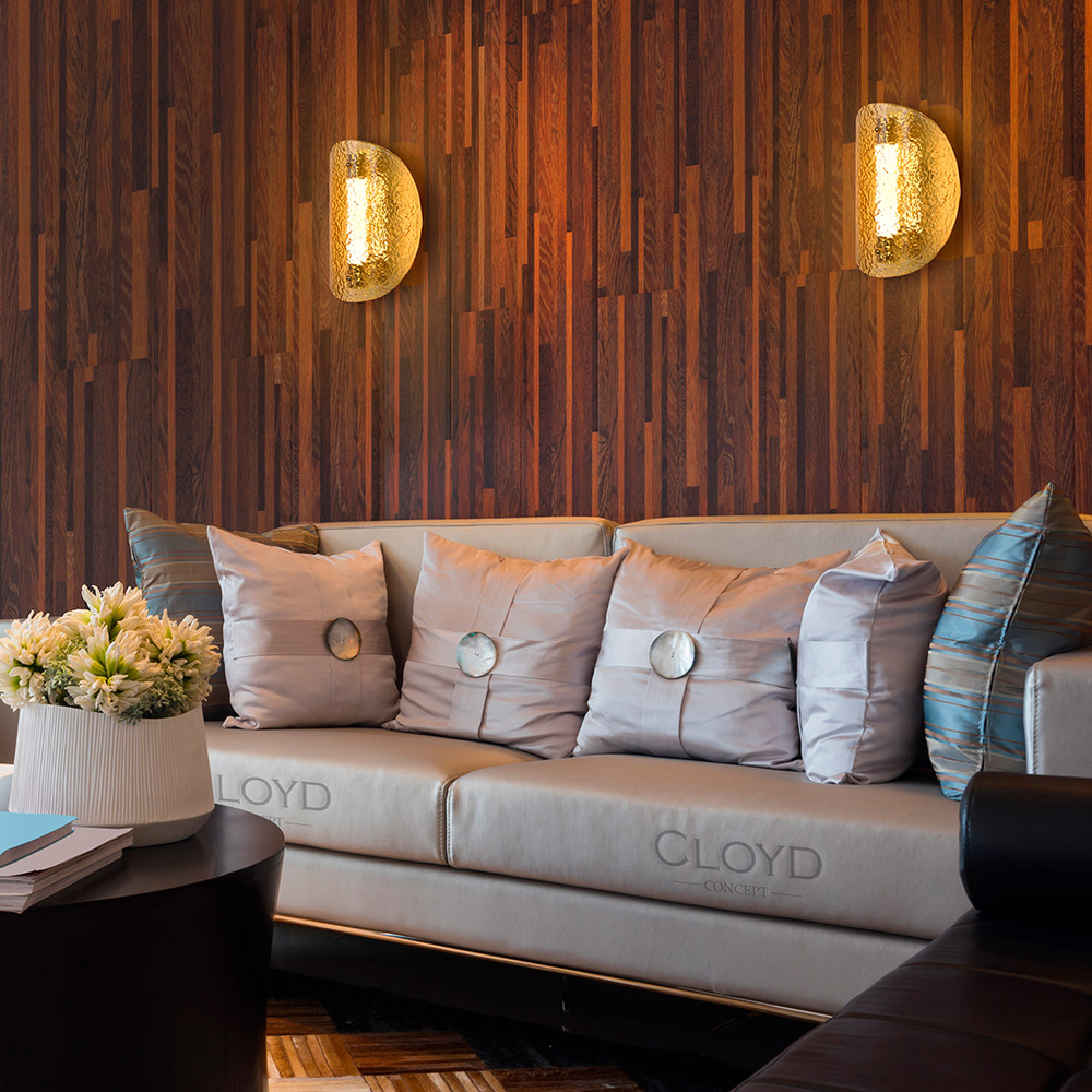 Бра Cloyd CARUDO W1 / золото - янтарн. стекло (арт.20370)