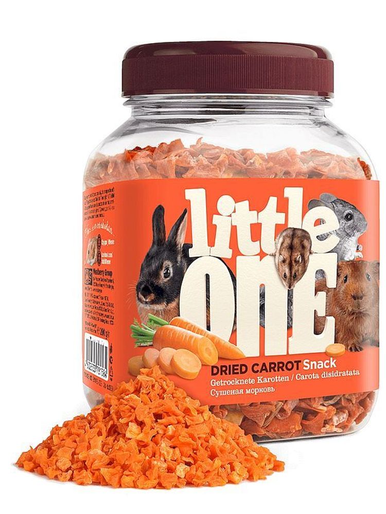Little One: лакомство 200гр &quot;Сушеная морковь&quot; д/грызунов