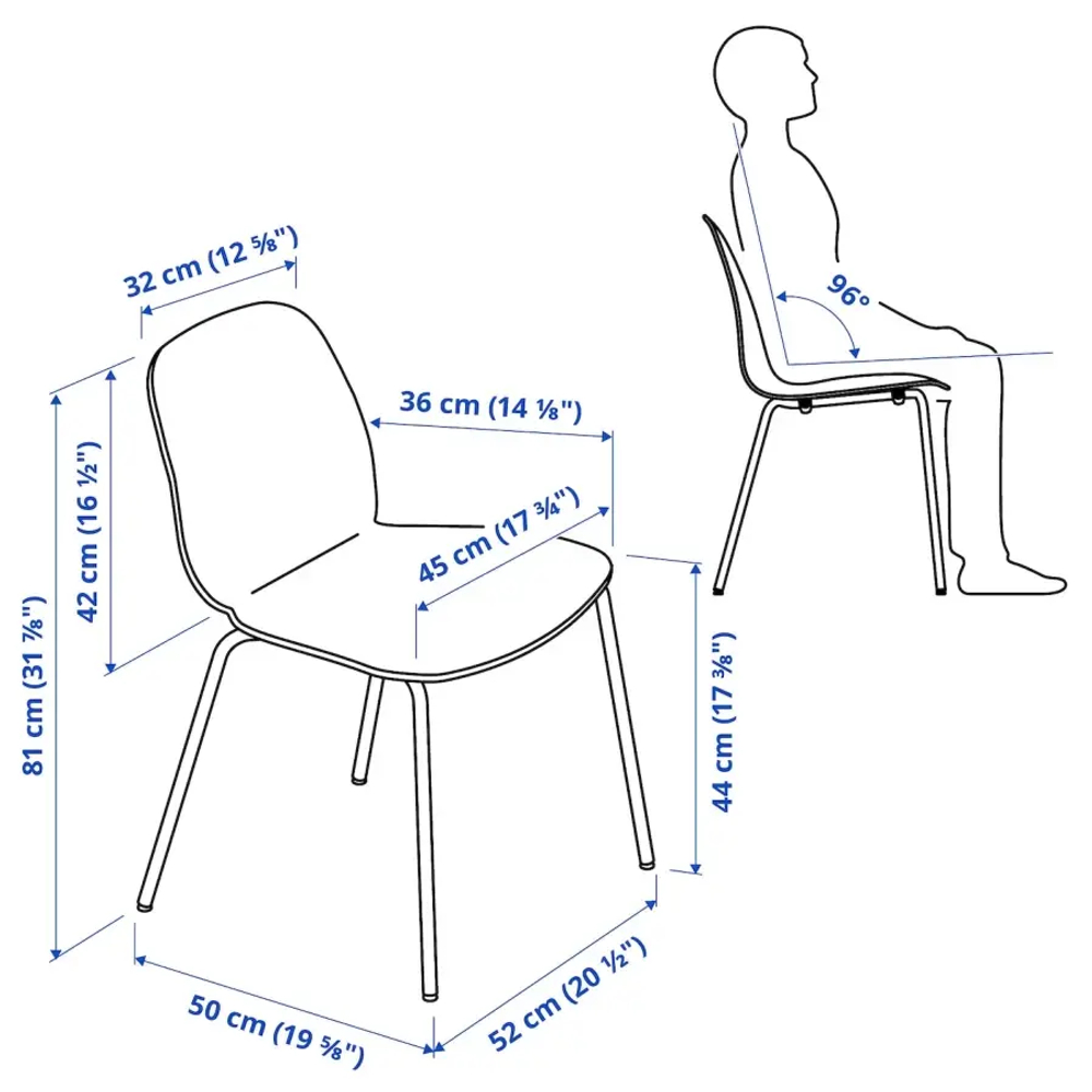 Стол и 2 стула - IKEA STENSELE / LIDÅS ИКЕА, 70х70х75 см, черный