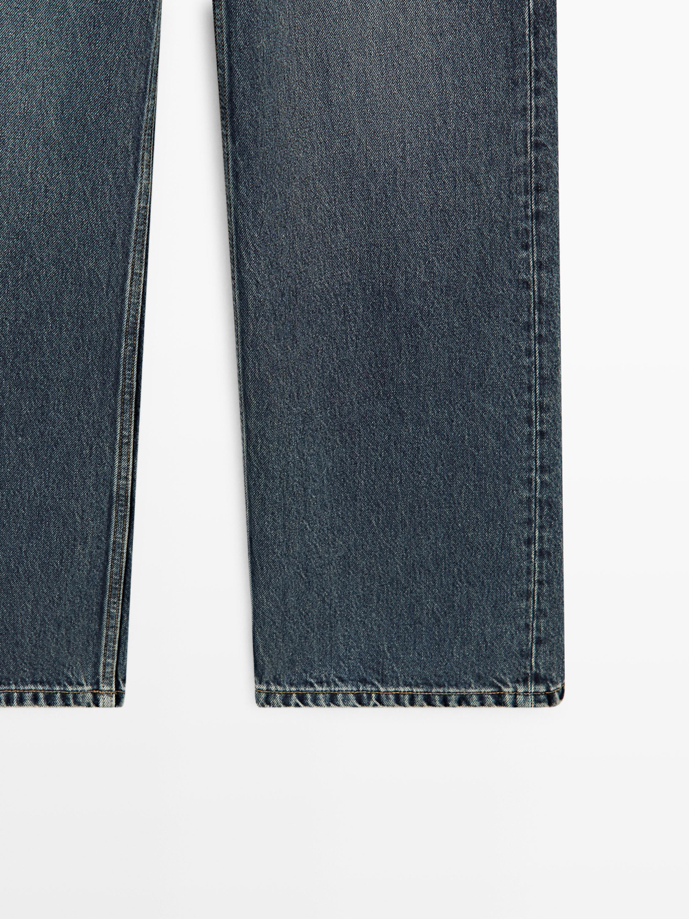 Massimo Dutti Джинсы с высокой посадкой и широкими штанинами, средне-синий