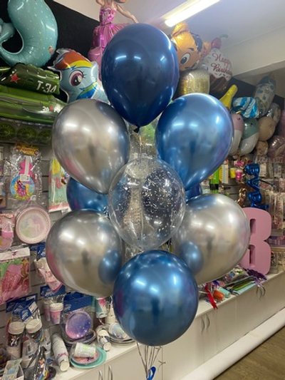 Набор для Мужчины 34 синее серебро