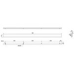 Ручка-профиль накладная L.796мм, отделка черный бархат (матовый)