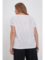 Блузка с пайетками короткий рукав