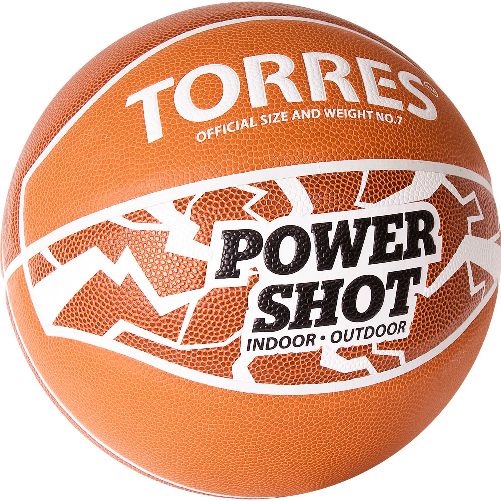 Мяч баскетбольный TORRES Power Shot B32087, размер 7
