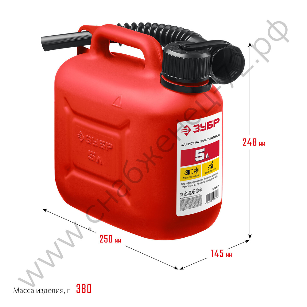 ЗУБР 5 л, пластиковая канистра (38366-5)