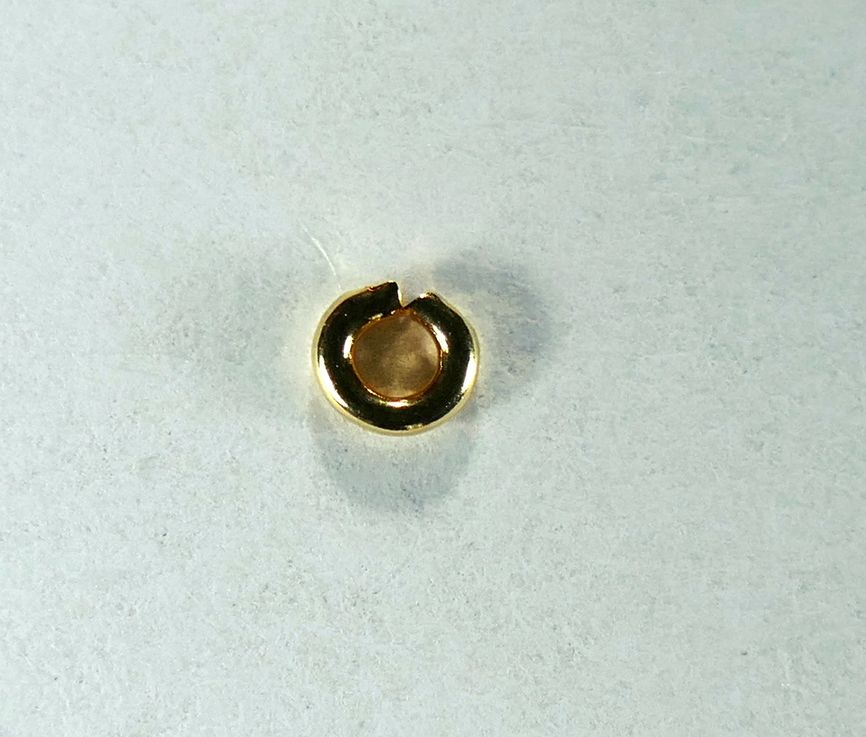 Кольцо разъемное, 3x0,8 мм, позолоченное, 5 шт.