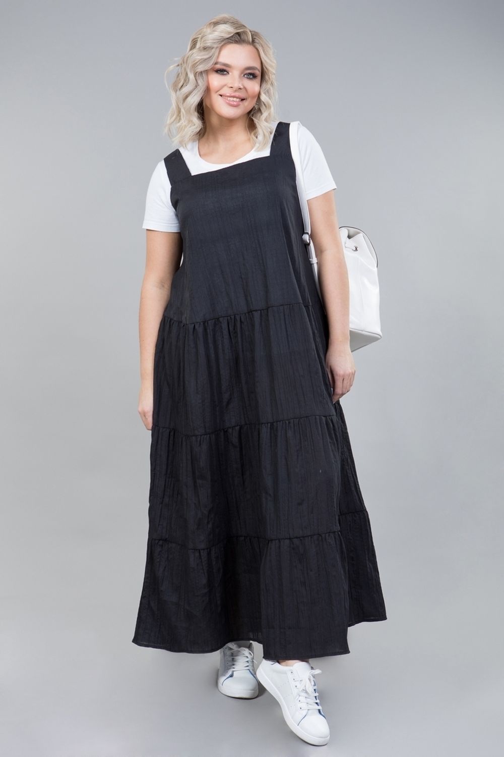 Сарафан 1251 серый Novita (Акция)