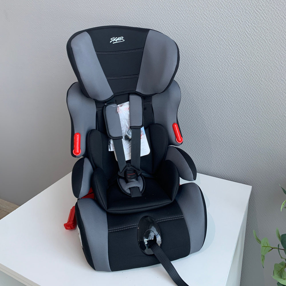 Детское автомоб. кресло "КОСМО" груп. 1-2-3(серый люкс) 9-36 кг.