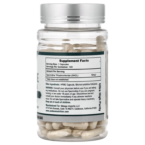 Probase Nutrition, спермидин, 10 мг, 120 капсул