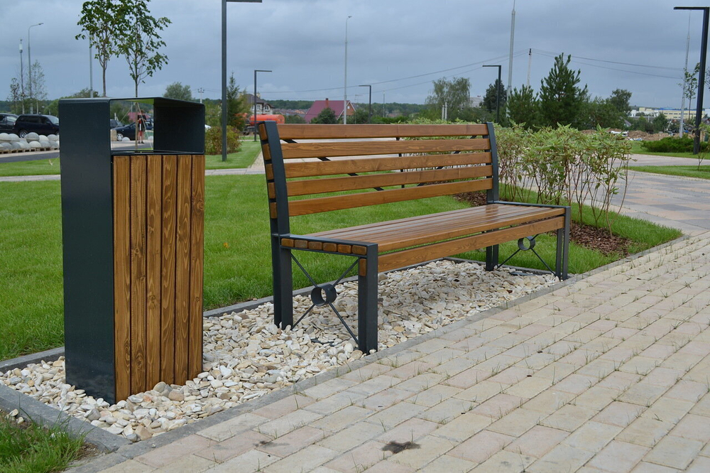 Скамейка стальная «София» без подлокотников