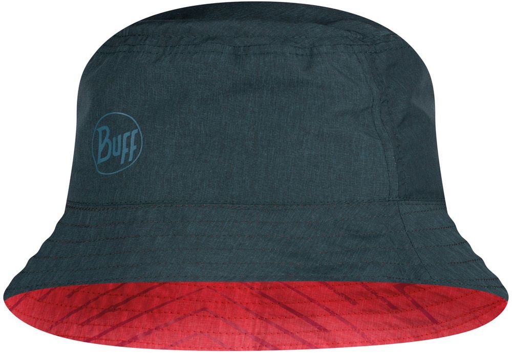 Buff Travel Bucket Hat Red-Black
