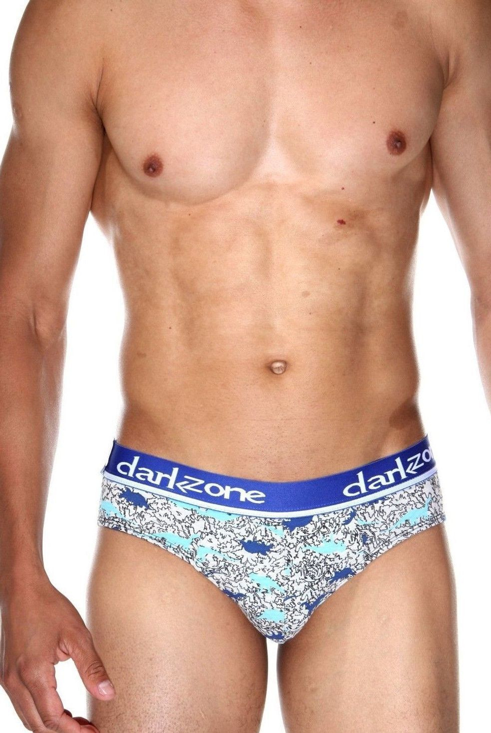 Белые трусы-брифы с принтом в виде цветных динозавров (Размер: S) (Цвет: белый)