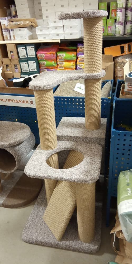 Комплекс для кошек КОТ-1 большой с горкой,3 полочки