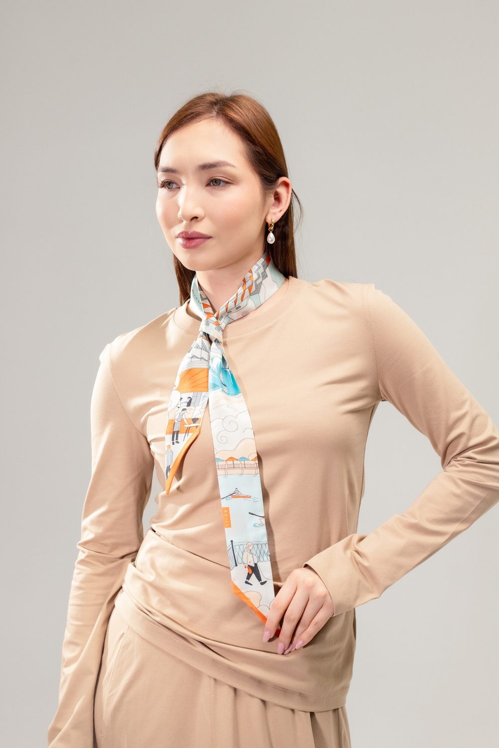 Твилли принтованный, шелк