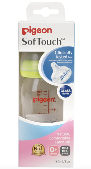 PIGEON Бутылочка для кормления "Pigeon SofTouch Peristaltic PLUS", 160 мл