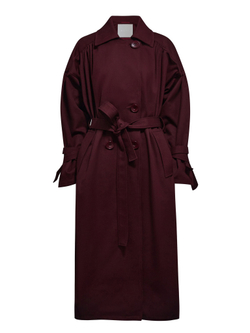 Бордовый тренч
