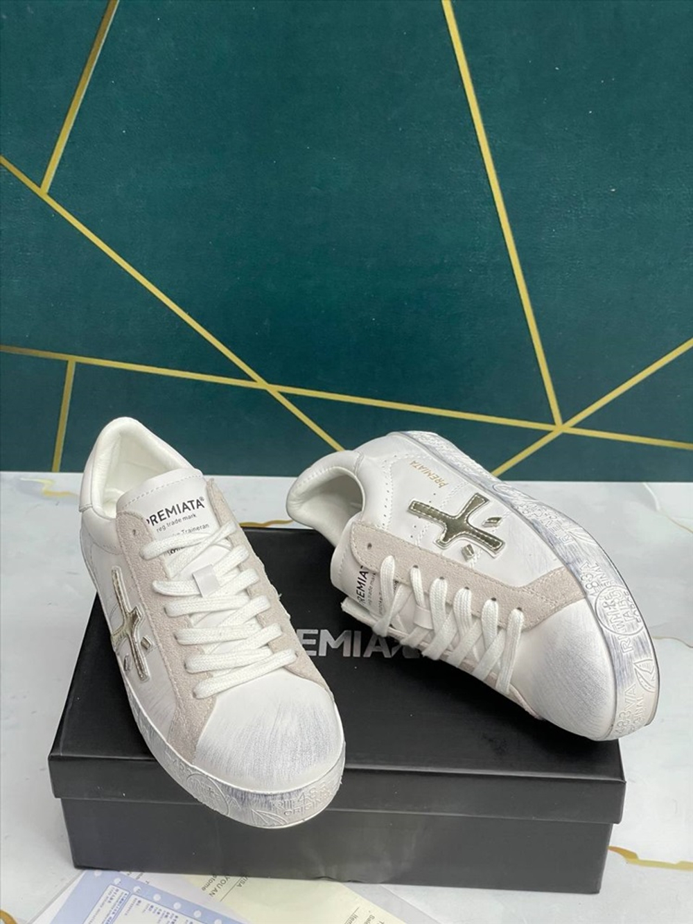 Premiata 483 Print Edition Beige