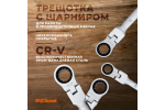 Набор комбинированных ключей AV Steel трещоточные, с шарниром, 8-17мм 6 шт AV-035260