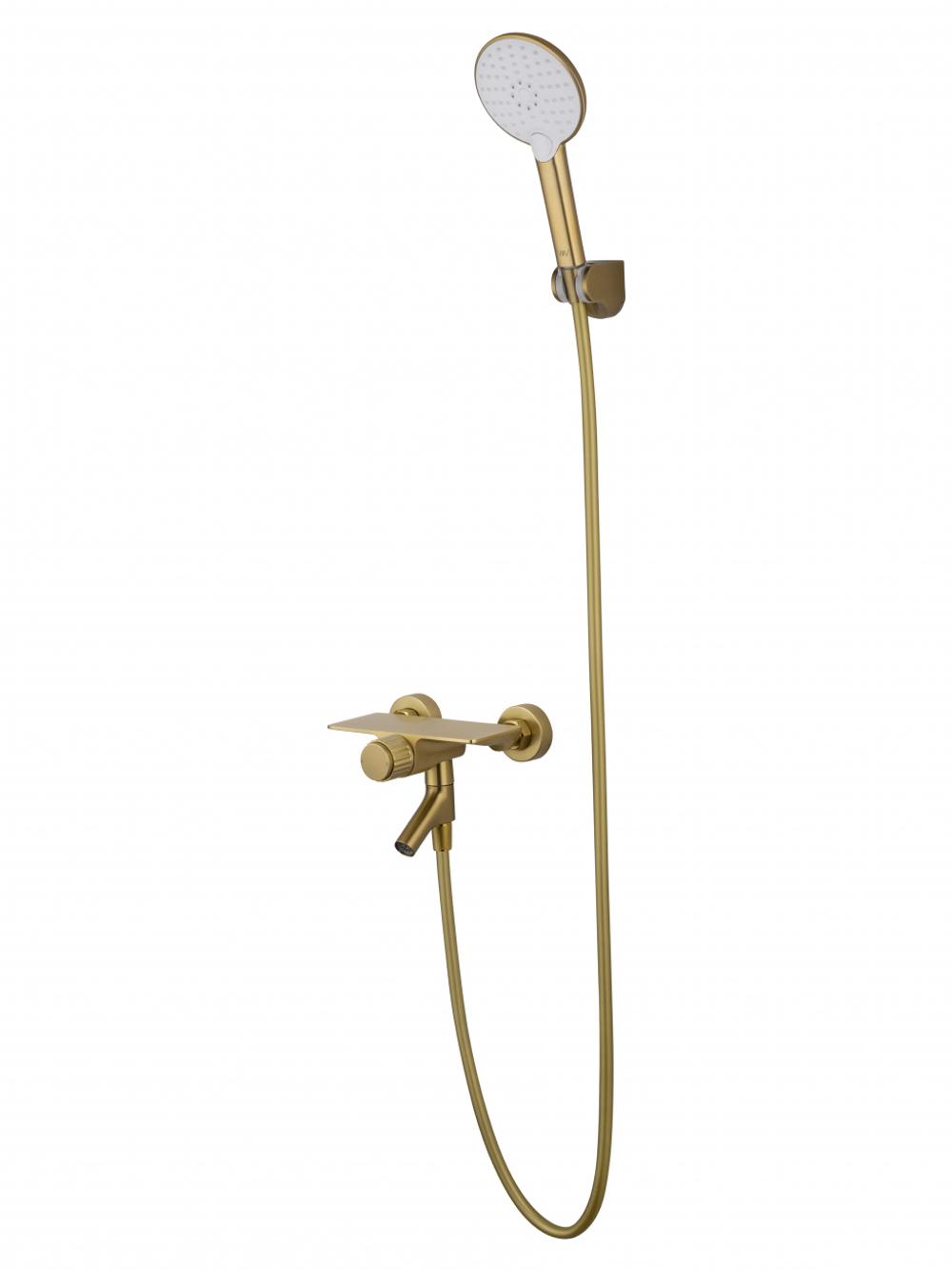 Смеситель для ванны с душем WONZON & WOGHAND CLICK, Брашированное золото (WW-FE05L221-BG)