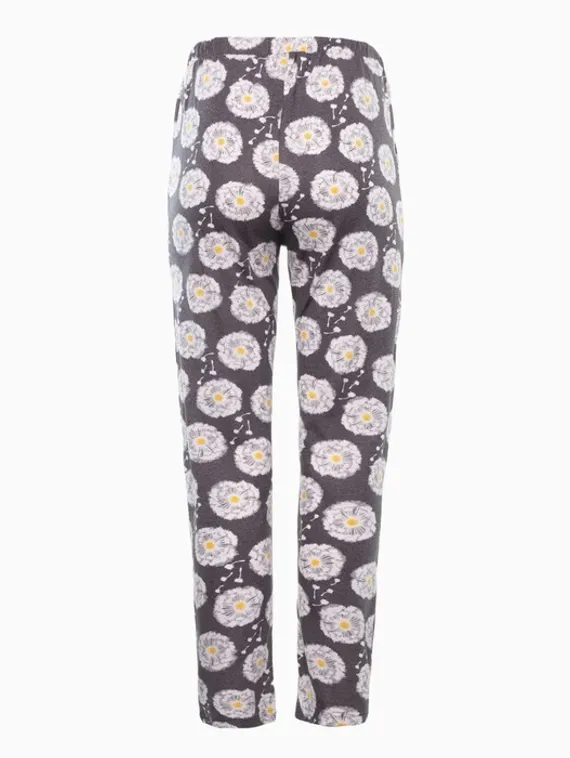 Брюки женские с принтом, цвет серый, размер 48