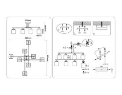 Ambrella Люстра на штанге со стеклянными плафонами Loft TR303043