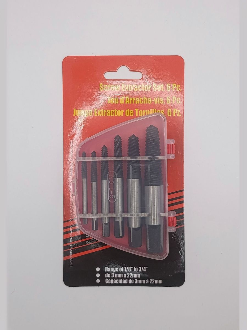 Набор экстракторов для сломанных болтов шпилек 6 пред.