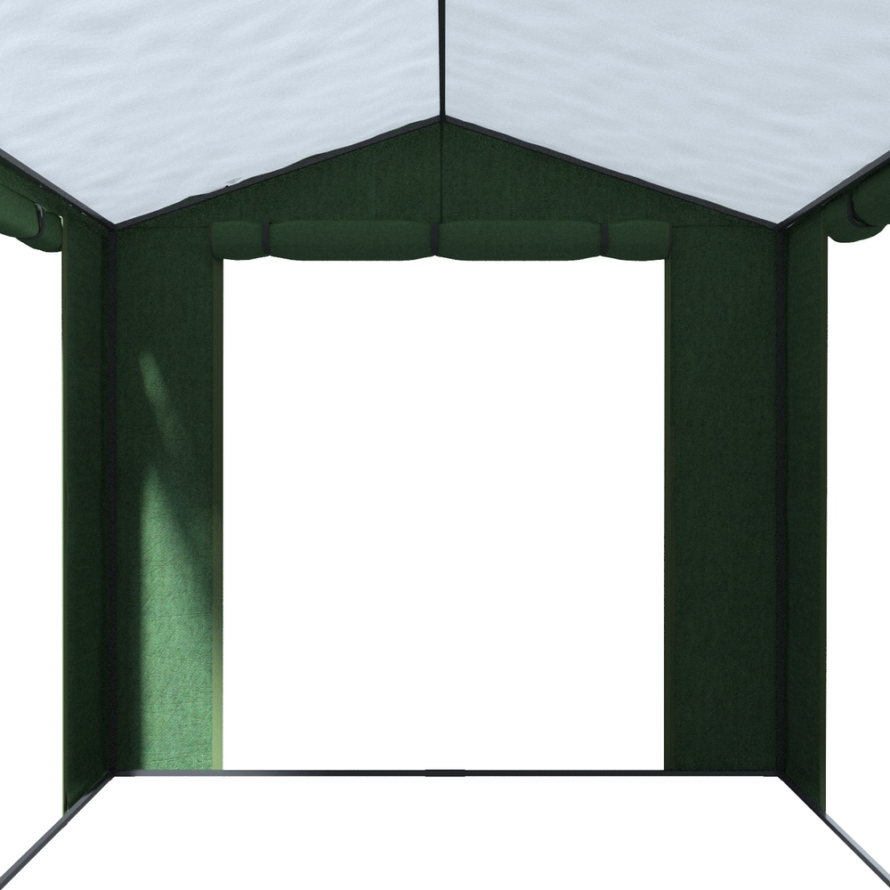 Палатка сварщика МногоТентов домик 4х8х2,4 м. (Стены брезент ОП/крыша ткань ПВХ).