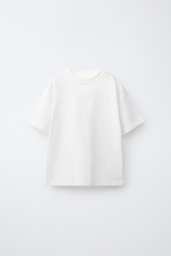 ZARA НАБОР ИЗ ТРЕХ ФУТБОЛОК В ПОЛОСКУ И ОДНОТОННЫХ, МАНДАРИНОВЫЙ